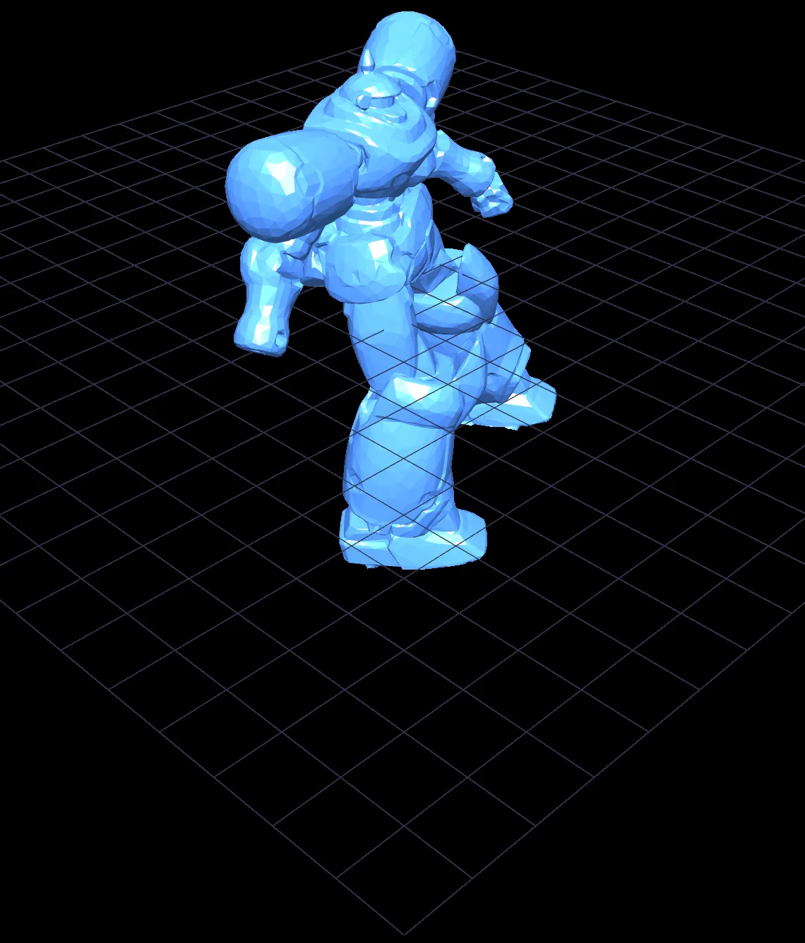 3Dスキャンしたロボットプラモの生データ(456,221面・非水密)