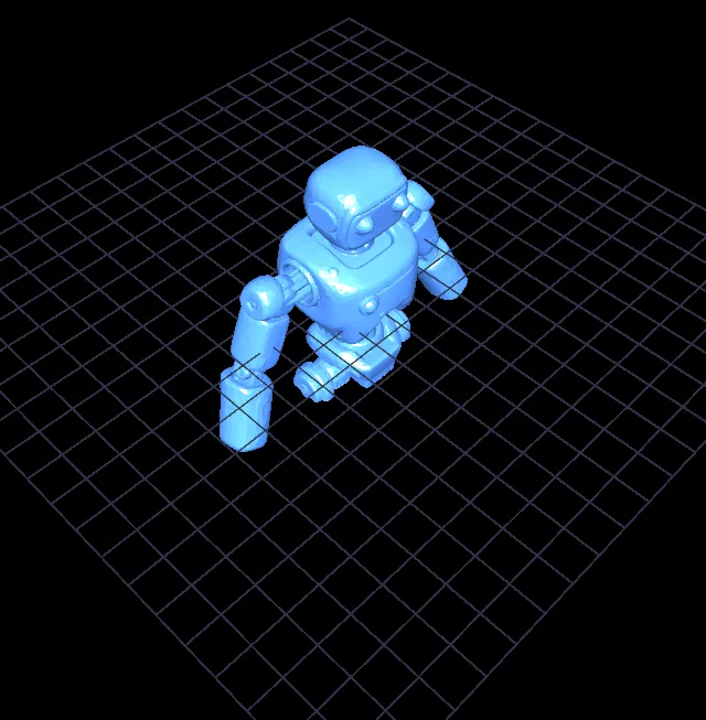 上下分割したロボットの上半身パーツ